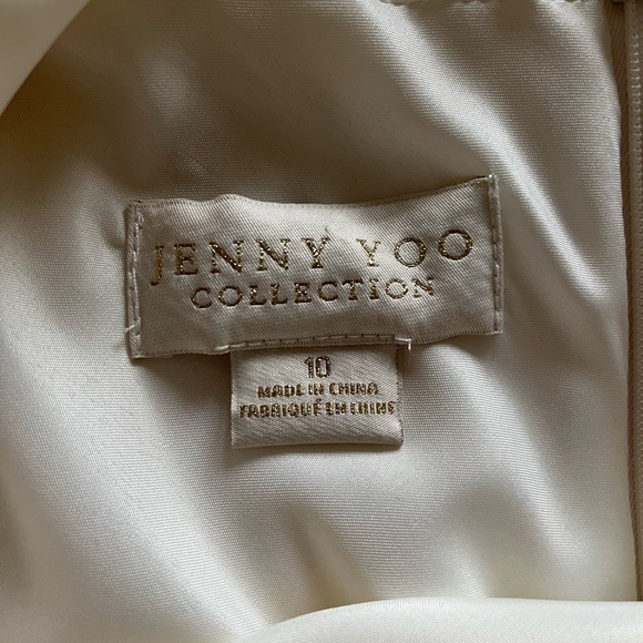 Jenny Yoo Capri style bridesmaid dress, ivory, size 10 - Picture 3 of 6